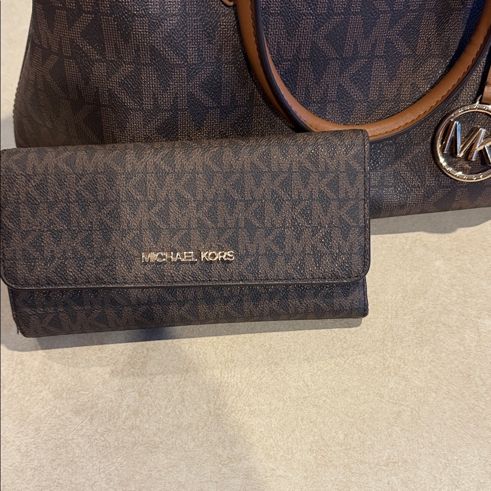 Michael Kors Brown and Tan Satchel - Picture 2 of 7
